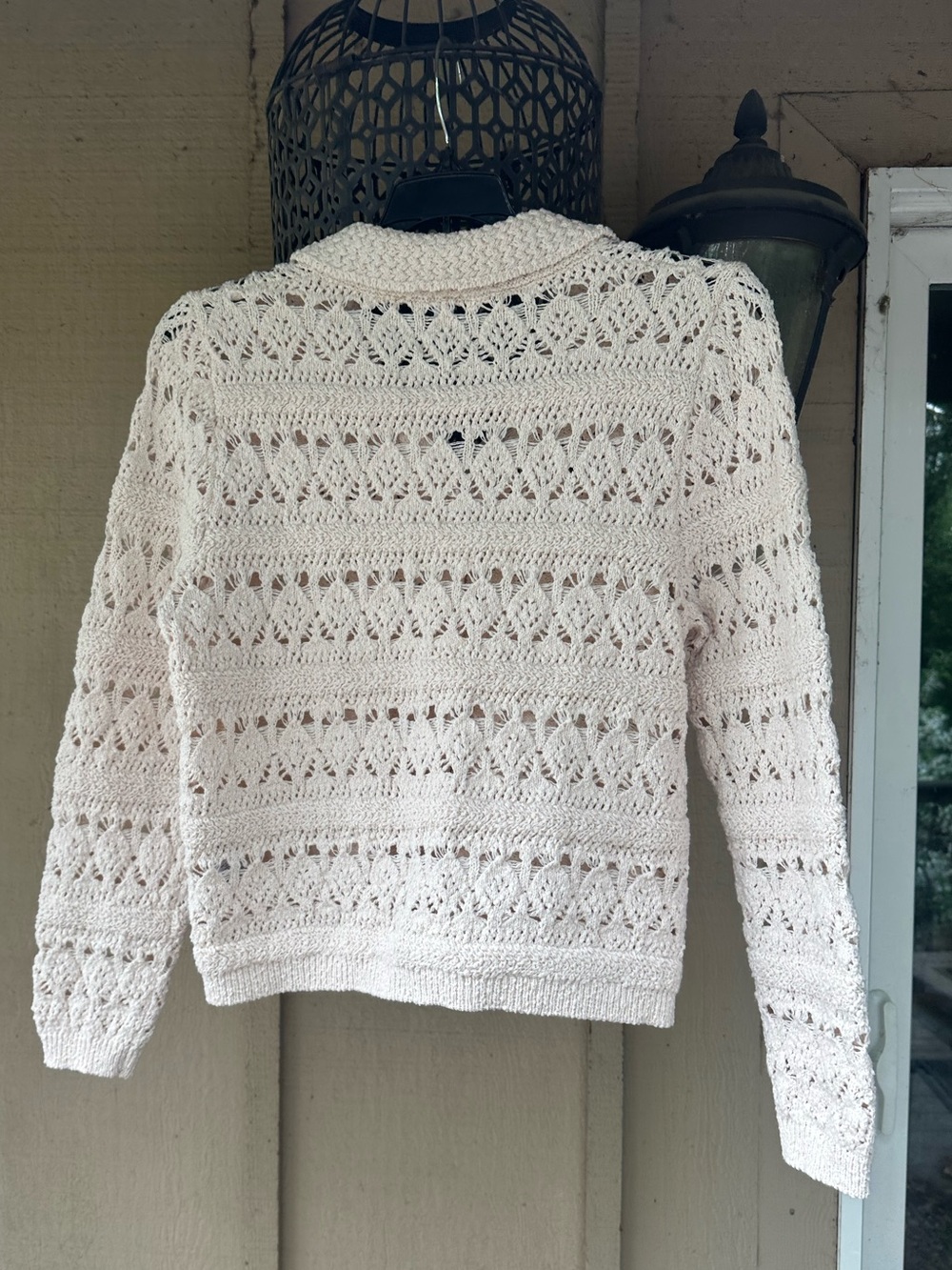 Reiss Cindy Crochet Cardigan - Cream - Picture 5 of 9